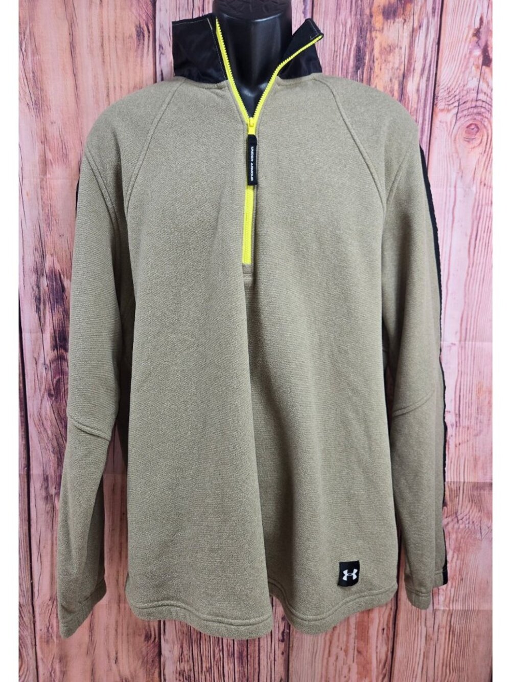 Under Armour Mens Beige Fleece Pullover Jacket XL